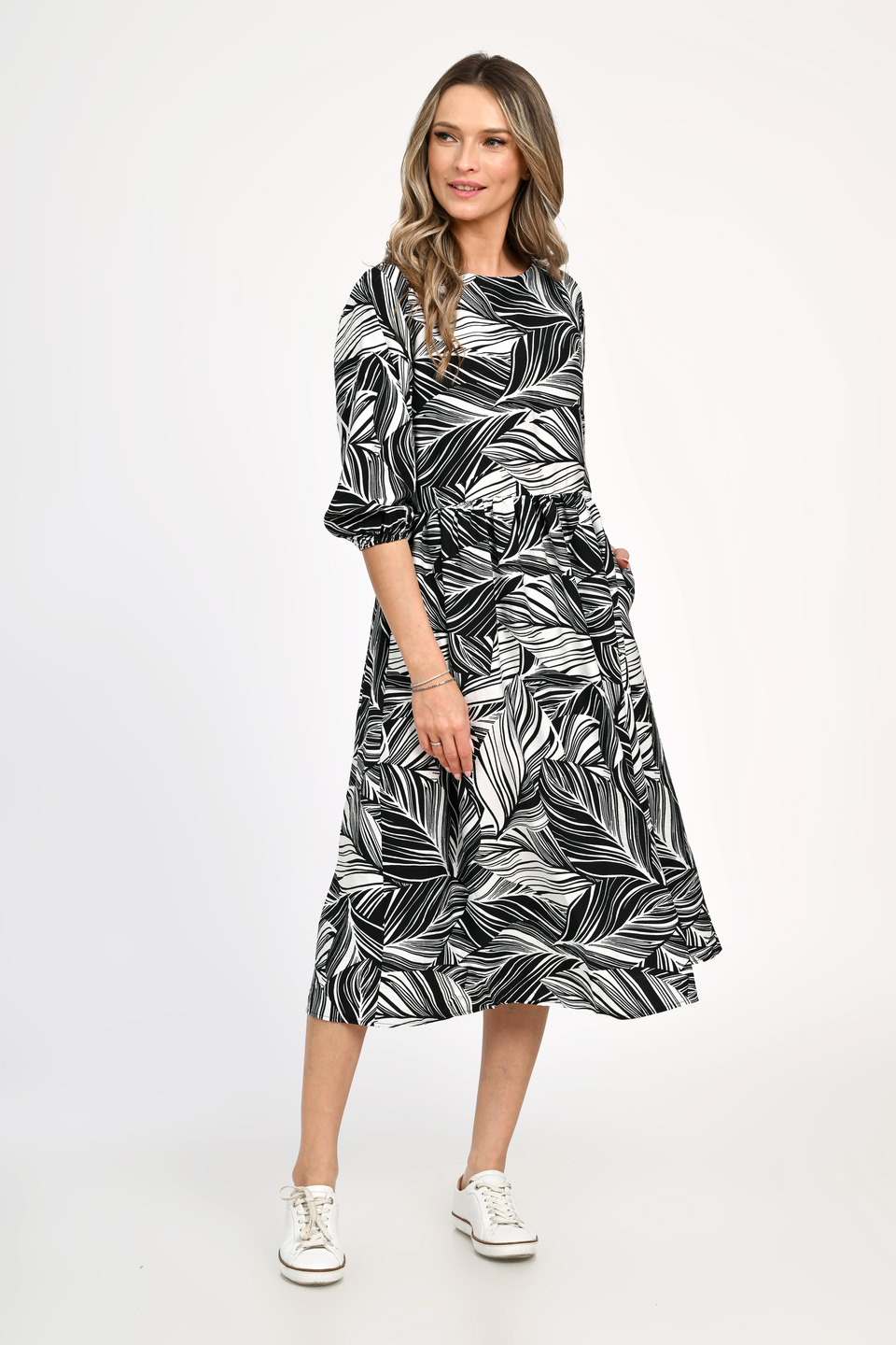 Rochie Dama, Eranthe, Leafy Black V312